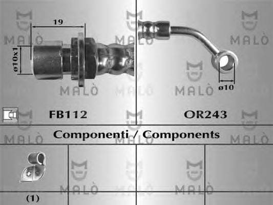 Тормозной шланг MALÒ 80662