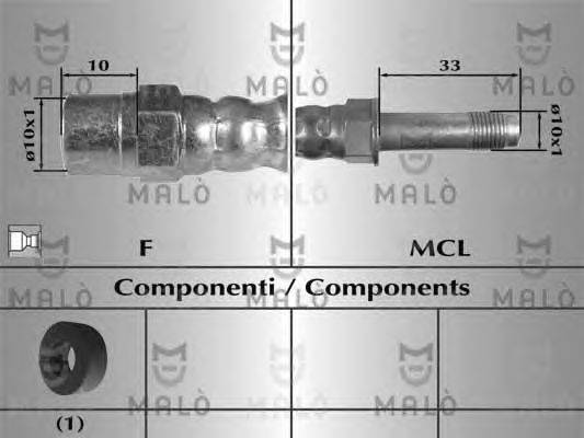Тормозной шланг MALÒ 80711