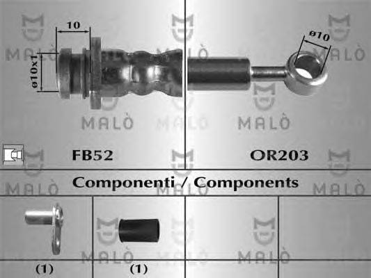 Тормозной шланг MALÒ 80823