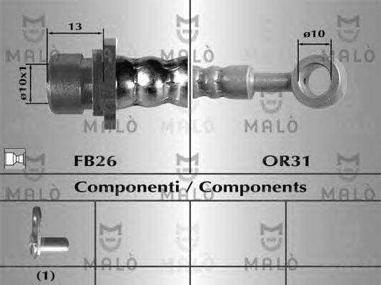 Тормозной шланг BENDIX 19032314