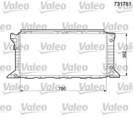 Радиатор, охлаждение двигателя VALEO 731781