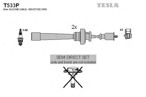 TESLA (НОМЕР: T533P) Комплект проводов зажигания