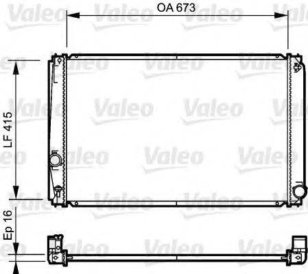 Радиатор, охлаждение двигателя VALEO 735215