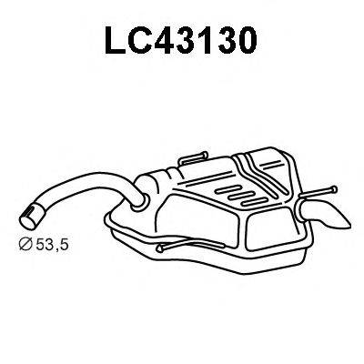 Глушитель выхлопных газов конечный VENEPORTE LC43130