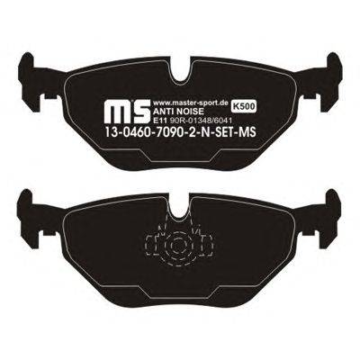Комплект тормозных колодок, дисковый тормоз MASTER-SPORT 13-0460-7090-2N-SET-MS