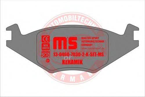Комплект тормозных колодок, дисковый тормоз MASTER-SPORT 13-0460-7030-2N-SET-MS