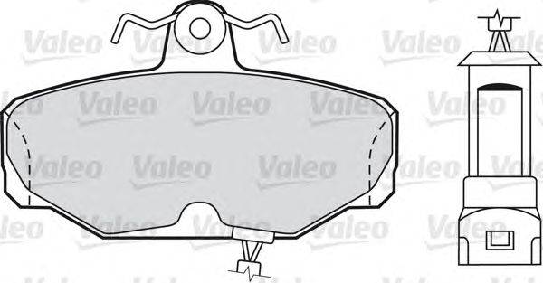 Комплект тормозных колодок, дисковый тормоз VALEO 551037