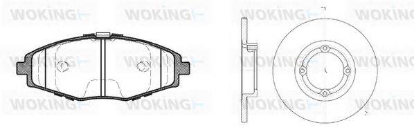 Комплект тормозов, дисковый тормозной механизм WOKING 87963.00