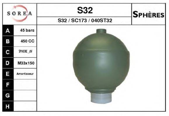 Гидроаккумулятор, подвеска / амортизация DA SILVA S242