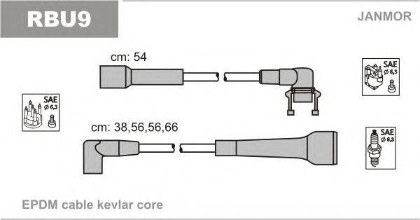 Комплект проводов зажигания JANMOR RBU9