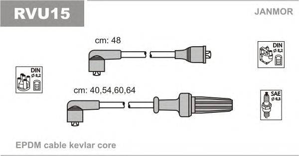 Комплект проводов зажигания JANMOR RVU15
