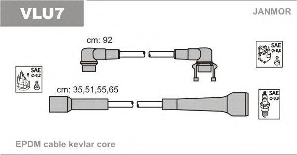 Комплект проводов зажигания JANMOR VLU7