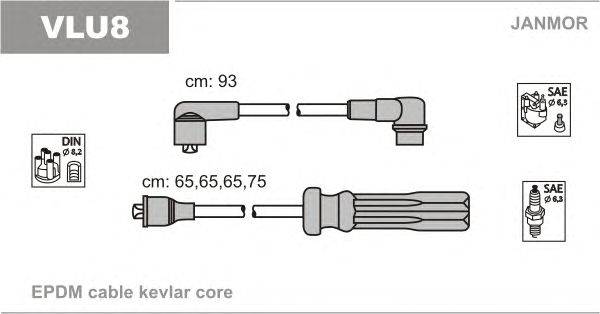 Комплект проводов зажигания JANMOR VLU8