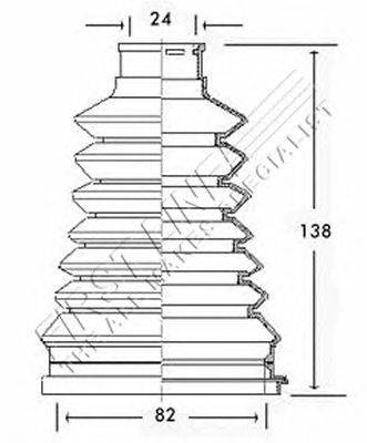 Пыльник, приводной вал FIRST LINE FCB2226