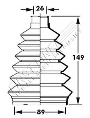 Пыльник, приводной вал FIRST LINE FCB2367