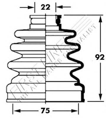 Пыльник, приводной вал FIRST LINE FCB2370