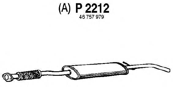 Средний глушитель выхлопных газов FENNO P2212