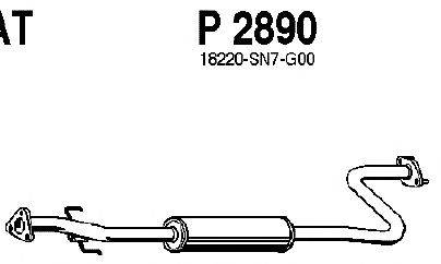 Средний глушитель выхлопных газов FENNO P2890