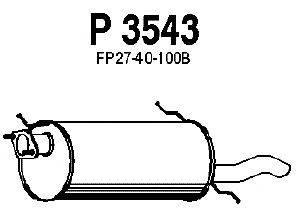 Глушитель выхлопных газов конечный FENNO P3543
