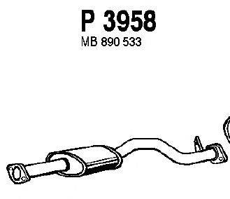 Средний глушитель выхлопных газов FENNO P3958