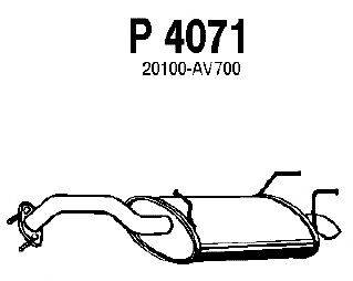 Глушитель выхлопных газов конечный FENNO P4071