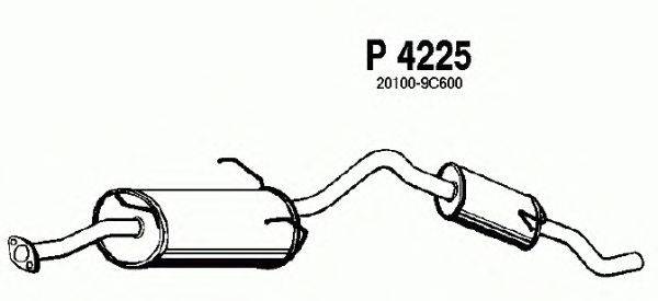 Глушитель выхлопных газов конечный FENNO P4225