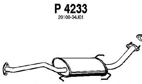 Средний глушитель выхлопных газов FENNO 4233