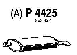 Глушитель выхлопных газов конечный FENNO P4425