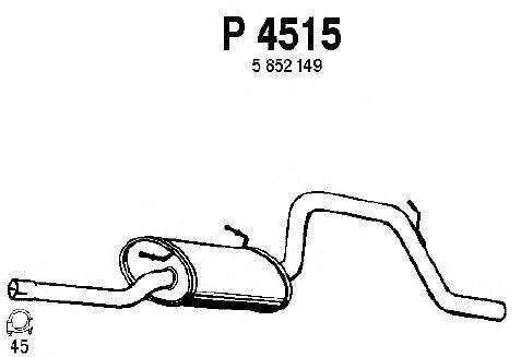 Глушитель выхлопных газов конечный FENNO P4515