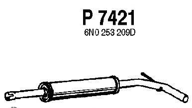 Средний глушитель выхлопных газов FENNO P7421