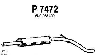 Средний глушитель выхлопных газов FENNO P7472