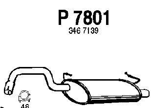 Глушитель выхлопных газов конечный FENNO P7801