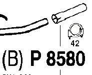 Труба выхлопного газа FENNO 8580