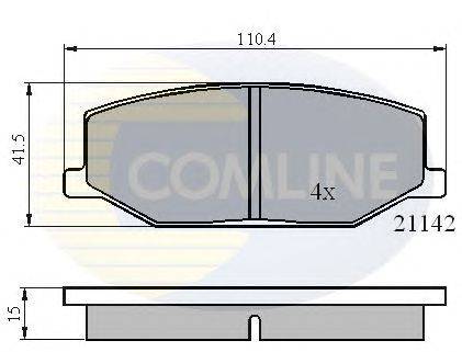 Комплект тормозных колодок, дисковый тормоз COMLINE CBP0195