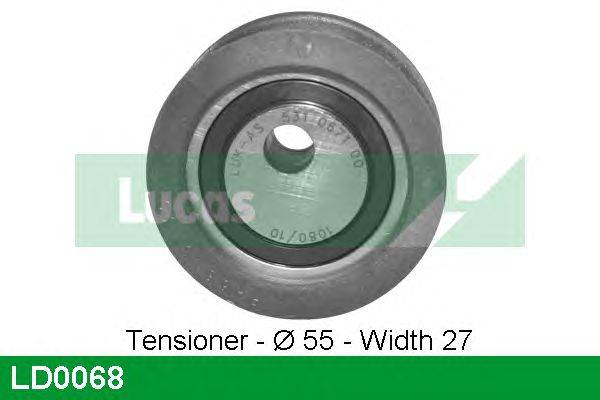 Натяжной ролик, ремень ГРМ LUCAS ENGINE DRIVE LD0068
