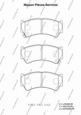 Комплект тормозных колодок, дисковый тормоз NPS 0986424732
