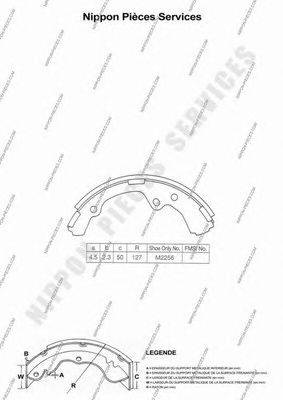 Комплект тормозных колодок NPS LS1368