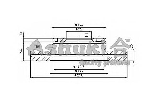 Тормозной диск ASHUKI 0990-1603