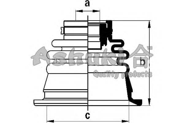Комплект пылника, приводной вал ASHUKI 0864-3105