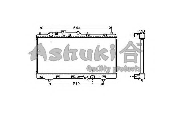 Радиатор, охлаждение двигателя ASHUKI M55923