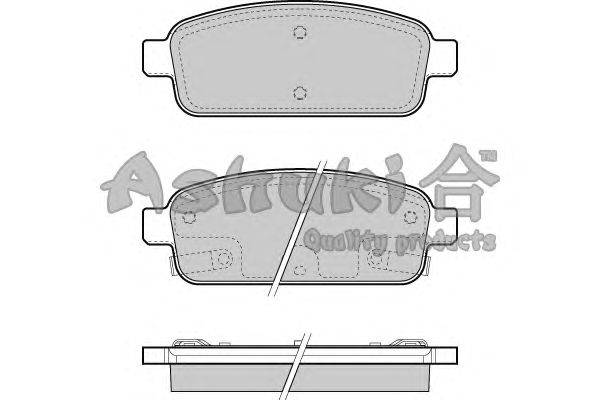 Комплект тормозных колодок, дисковый тормоз ASHUKI J009-60