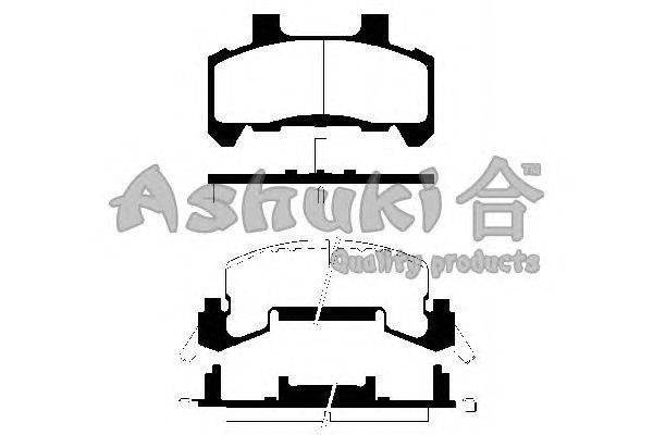 Комплект тормозных колодок, дисковый тормоз ASHUKI QC10-03
