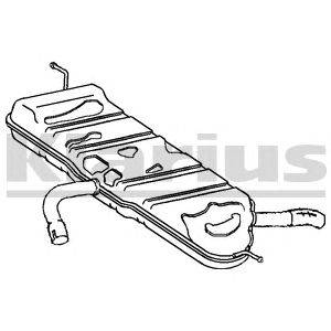 Глушитель выхлопных газов конечный KLARIUS 220888
