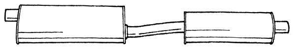 Средний глушитель выхлопных газов SIGAM 25490