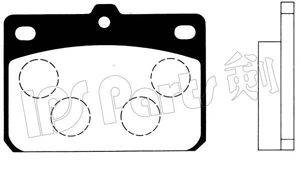 Комплект тормозных колодок, дисковый тормоз IPS Parts IBD-1310