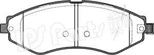Комплект тормозных колодок, дисковый тормоз IPS Parts IBD-1W05