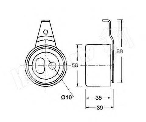 Устройство для натяжения ремня, ремень ГРМ IPS Parts ITB-6319