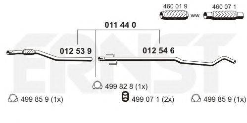 Труба выхлопного газа ERNST 011440