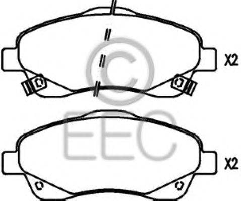 Комплект тормозных колодок, дисковый тормоз EEC BRP1333