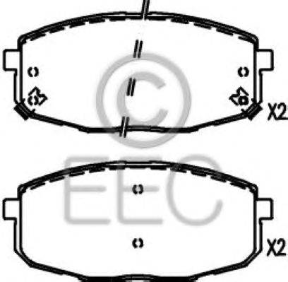 Комплект тормозных колодок, дисковый тормоз EEC BRP1555